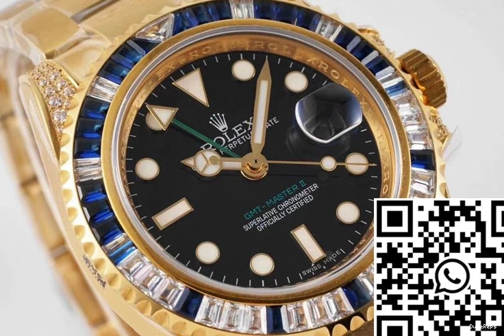 Master Blue II White GMT Rolex Factory ROF Diamond SAru 116758 1003